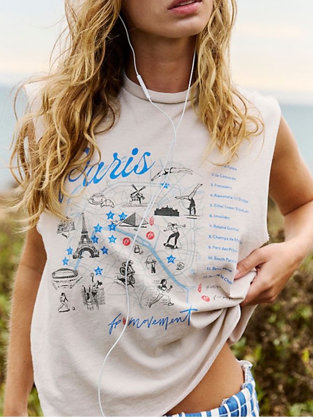 Free People Movement Paris Map Muscle Tank